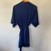 Eberjey Rosalia Navy Lace Tencel Modal Stretch Belted Kimono Robe Size XS NWOT