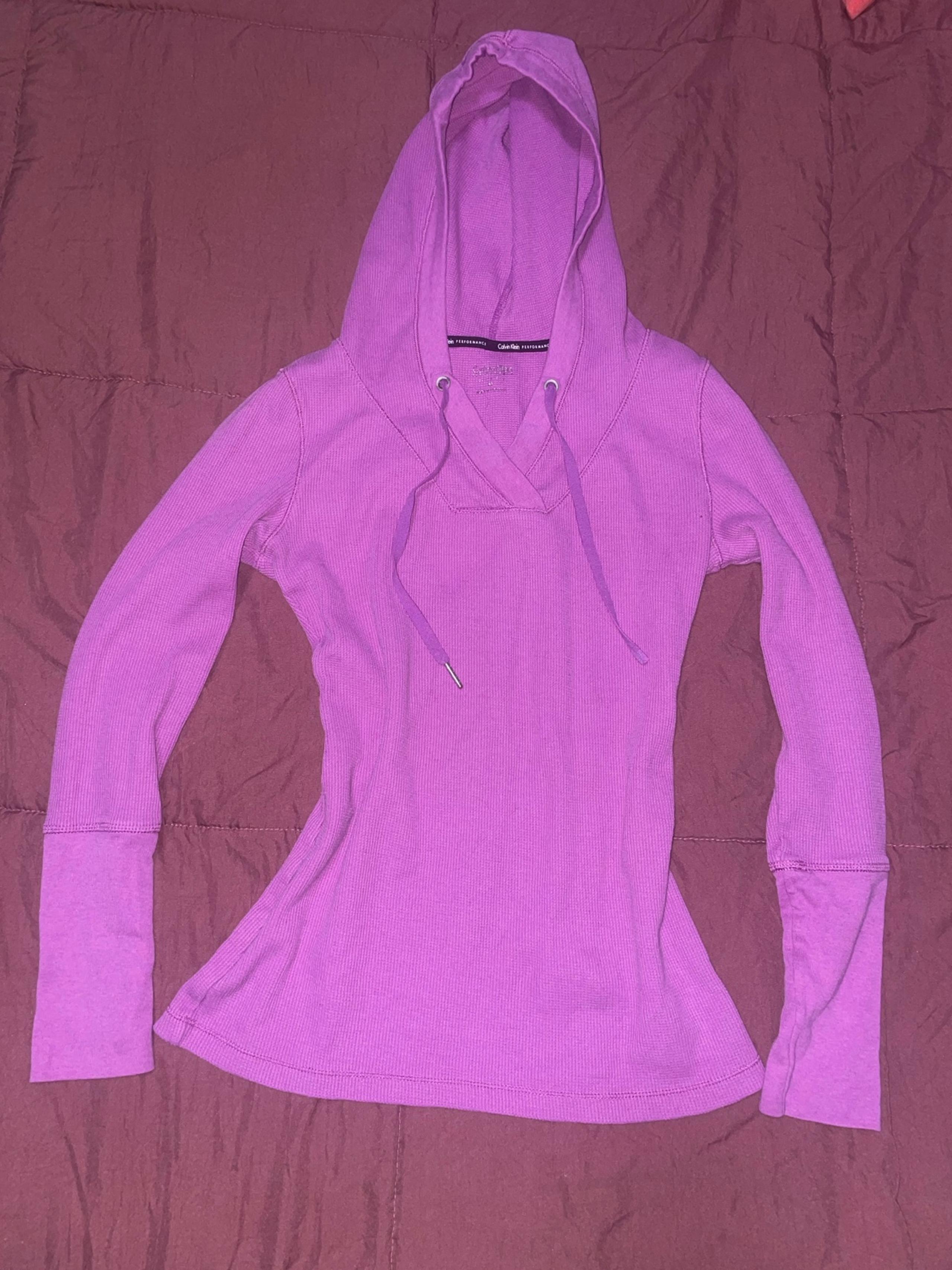 Waffle Knit Calvin Klein Long Sleeve Hoodie