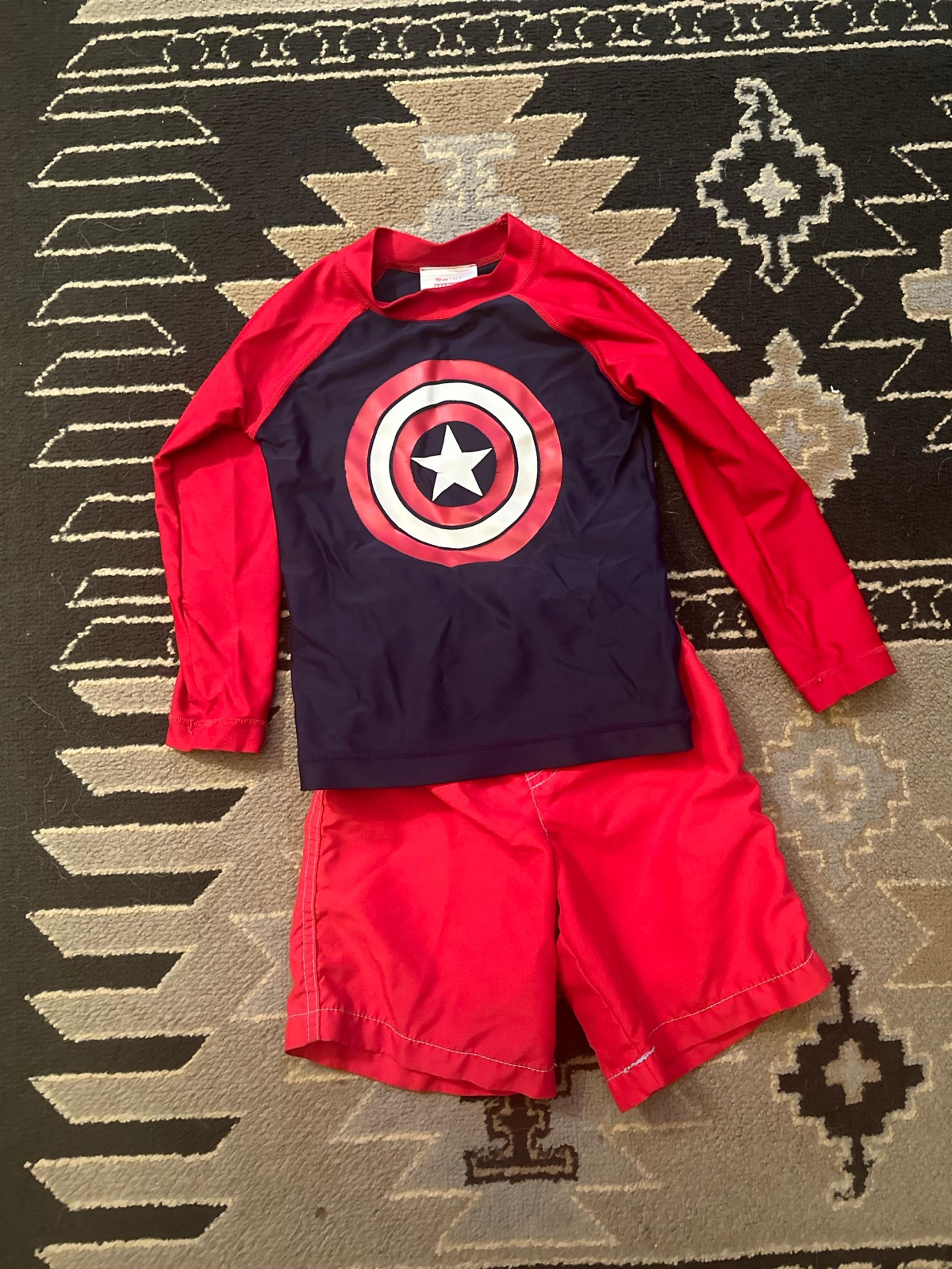 Hanna Andersson Captain America Swimming Rash Guard