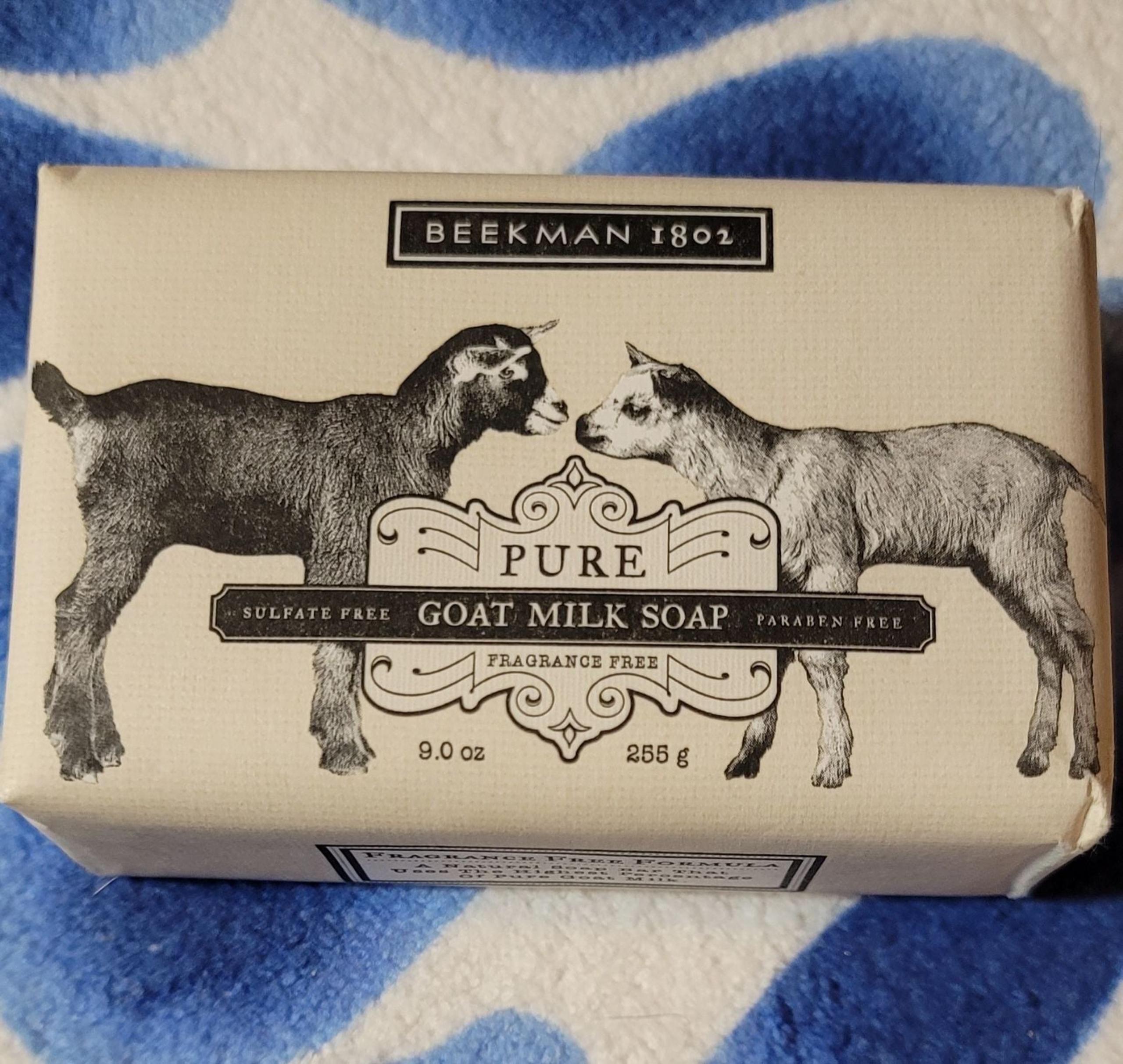 BEEKMAN 1802 " PURE" 9 oz. GOAT MILK SOAP- LONG LASTING