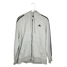 Adidas Zip Up Grey Sweater Size Large
