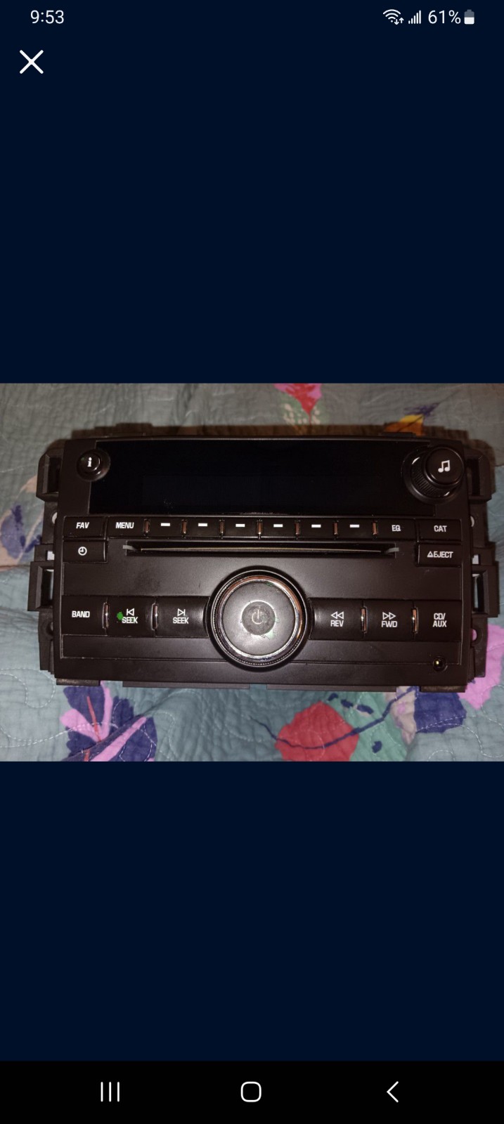2011 Chevy Traverse Radio