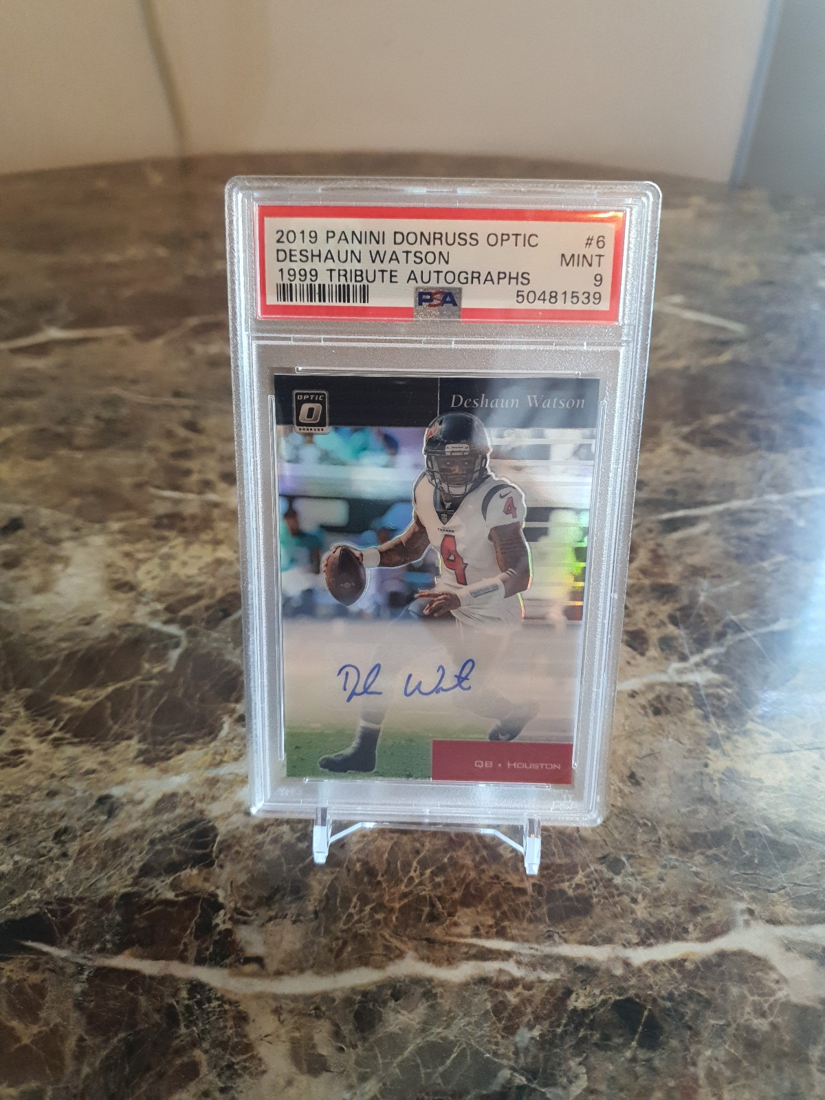 Deshaun Watson Autograph PSA Gem Mint 9 Optic Numbered 13/15