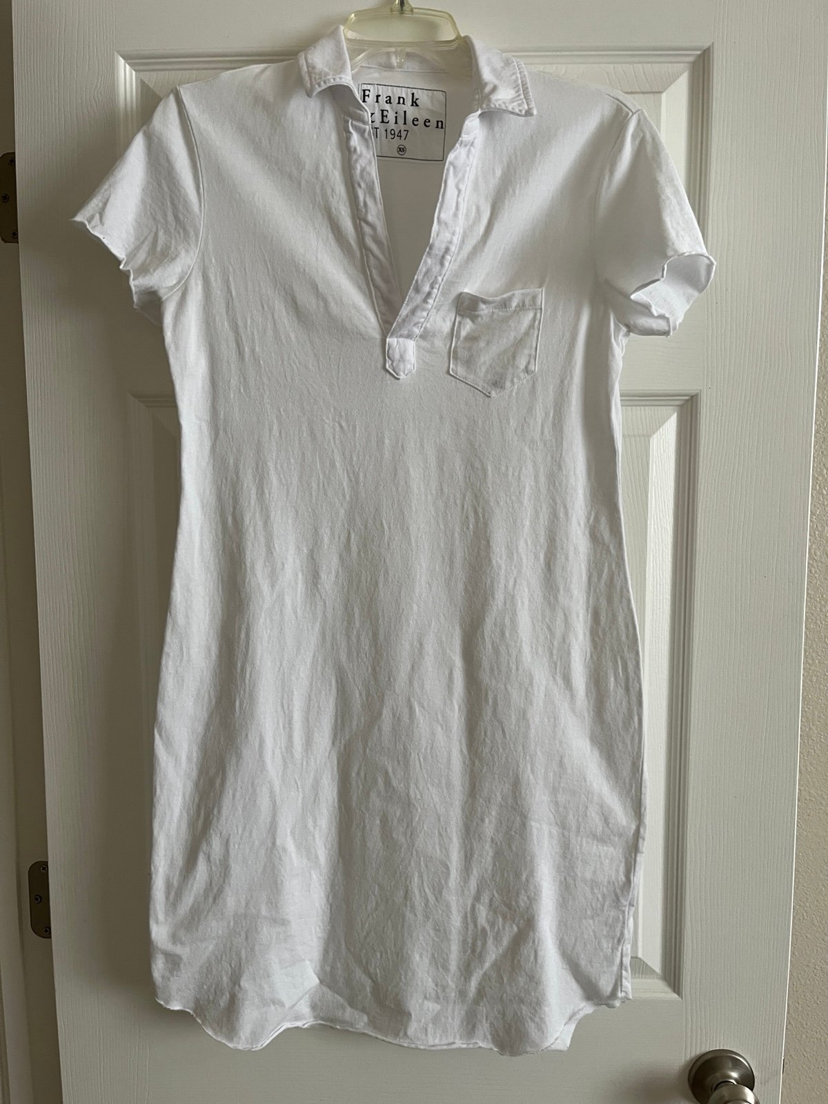 Frank And Eileen Lauren Polo Dress Heritage Cotton White T Shirt Collared XS