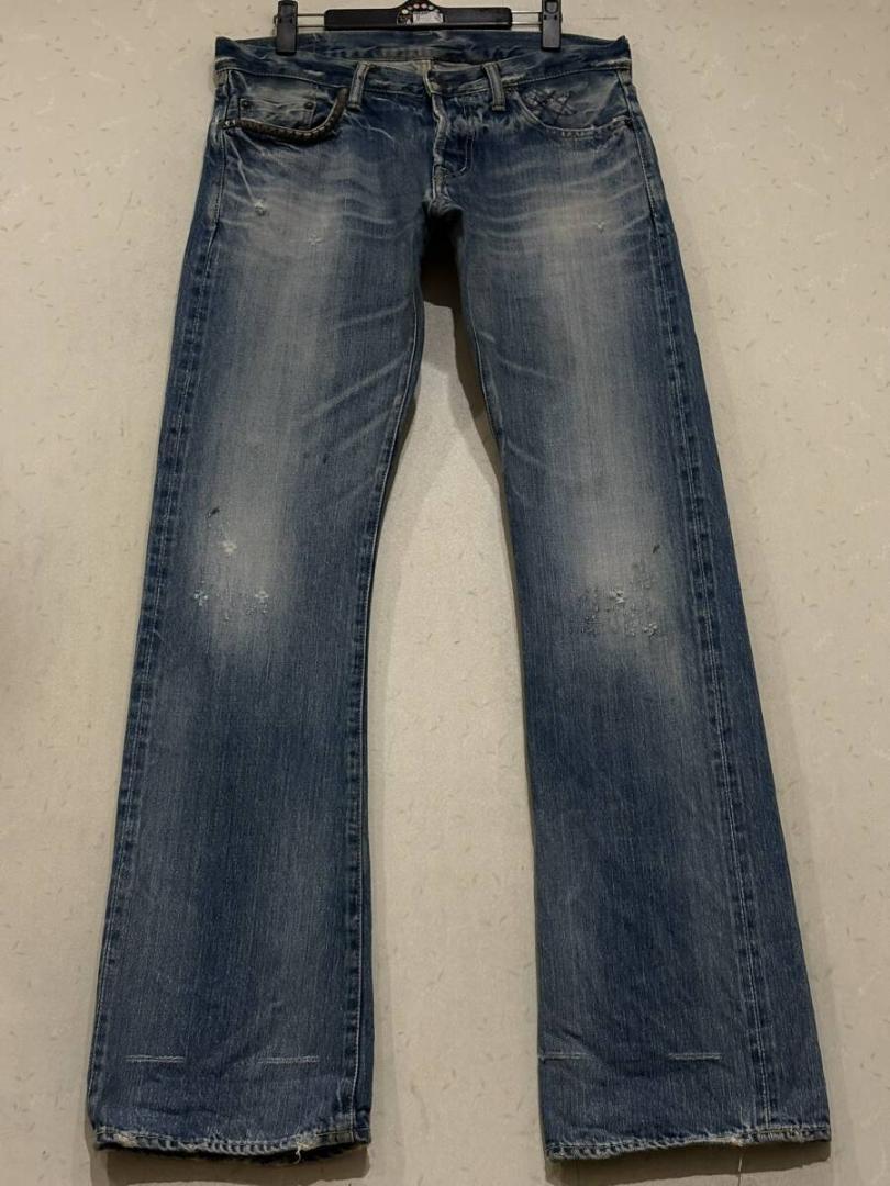 Hysteric Glamour Selvedge Bootcut Denim Pants Unhemmed Indigo