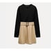 Nwt- Zara BELTED COMBINATION SHORT DRESS-M