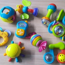 New 10pcs Baby Rattles Toys Set, Infant Grab Shake Rattle, Sensory Teether