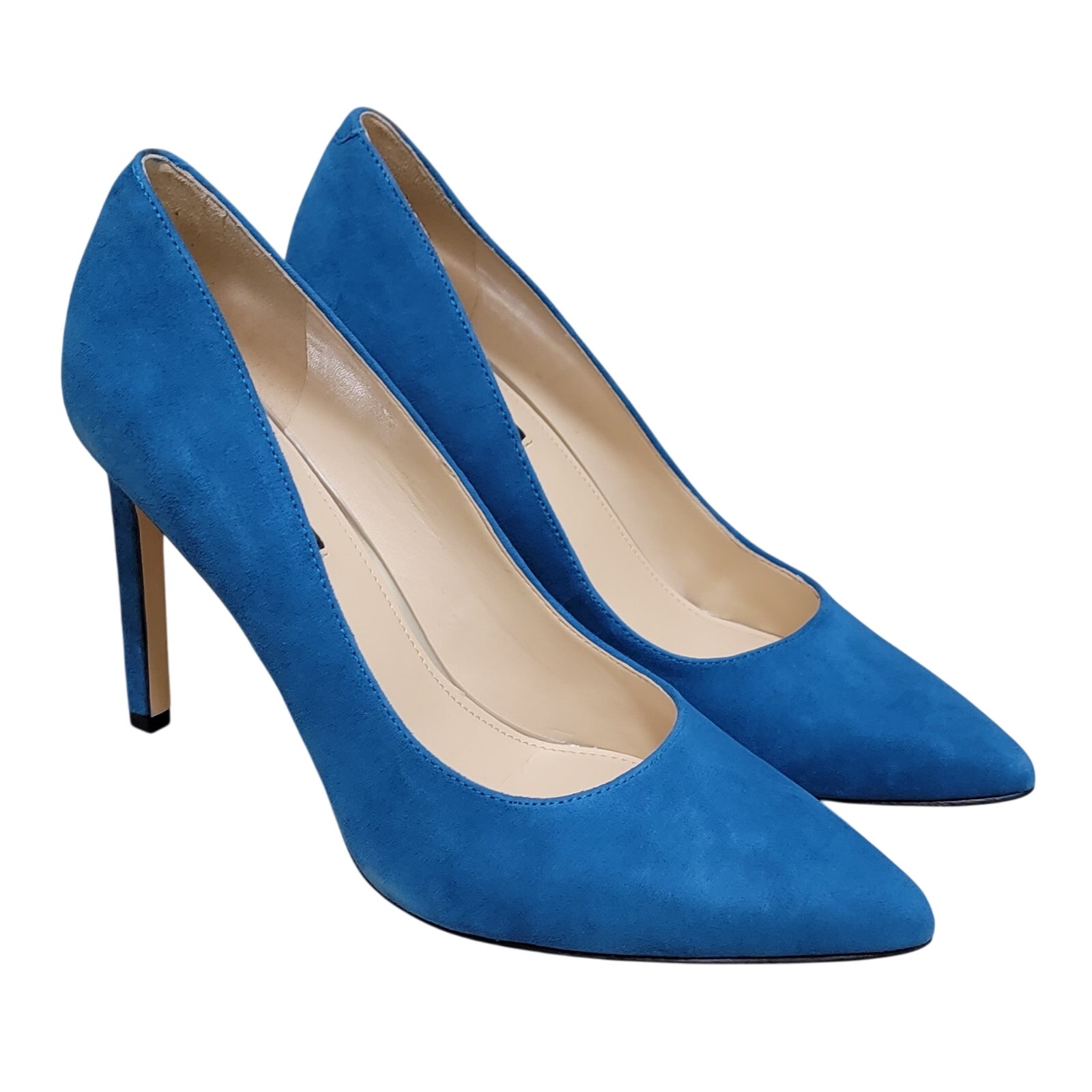 Nine West Women Tatiana Pointed Toe Stiletto Pump Heels Size US 8.5M Medium Blue