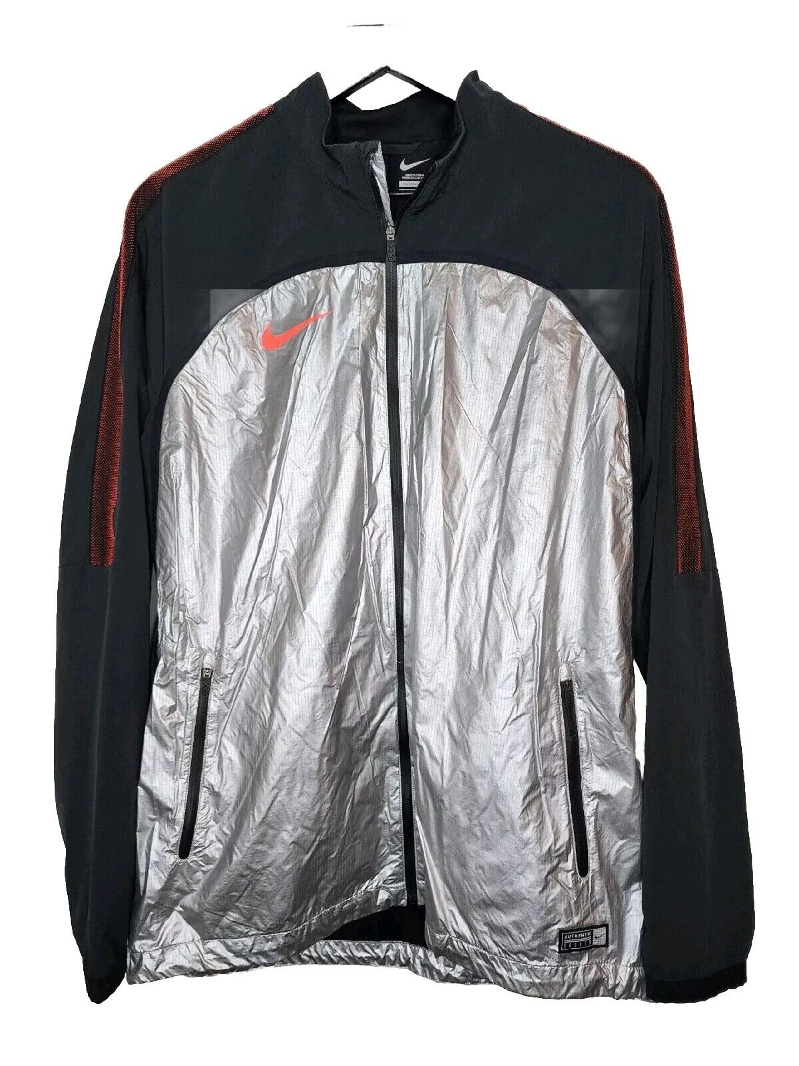 NIKE Strike Woven Elite Water Repellent Soccer Jacket Reflective Size L