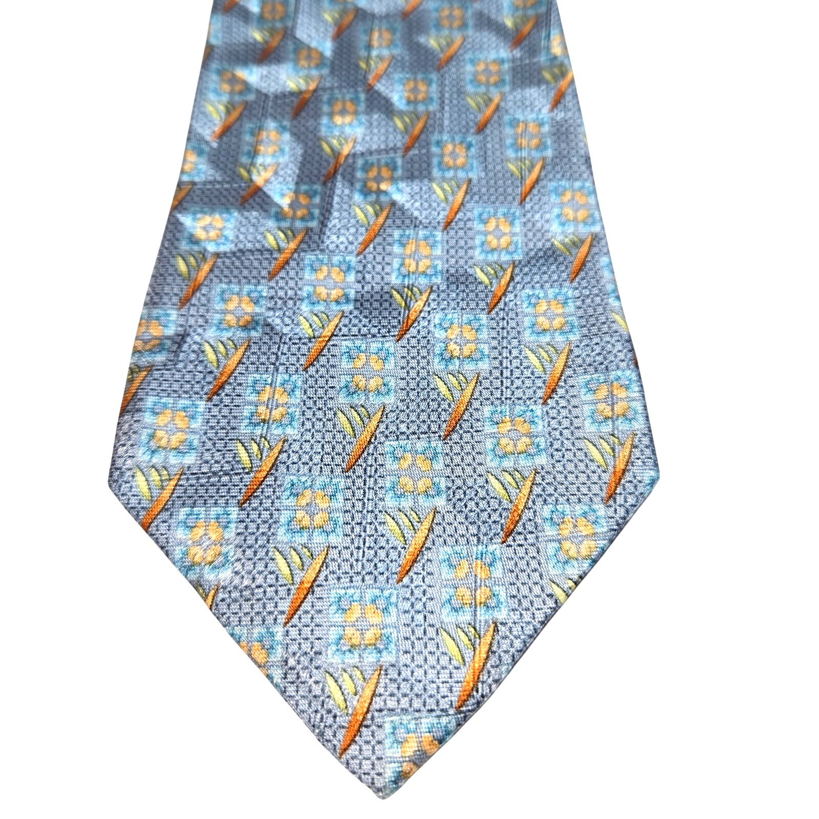 Ermenegildo Zegna 100% Silk Italian Luxury Fashion Tie 3 3/4 wide 60 long