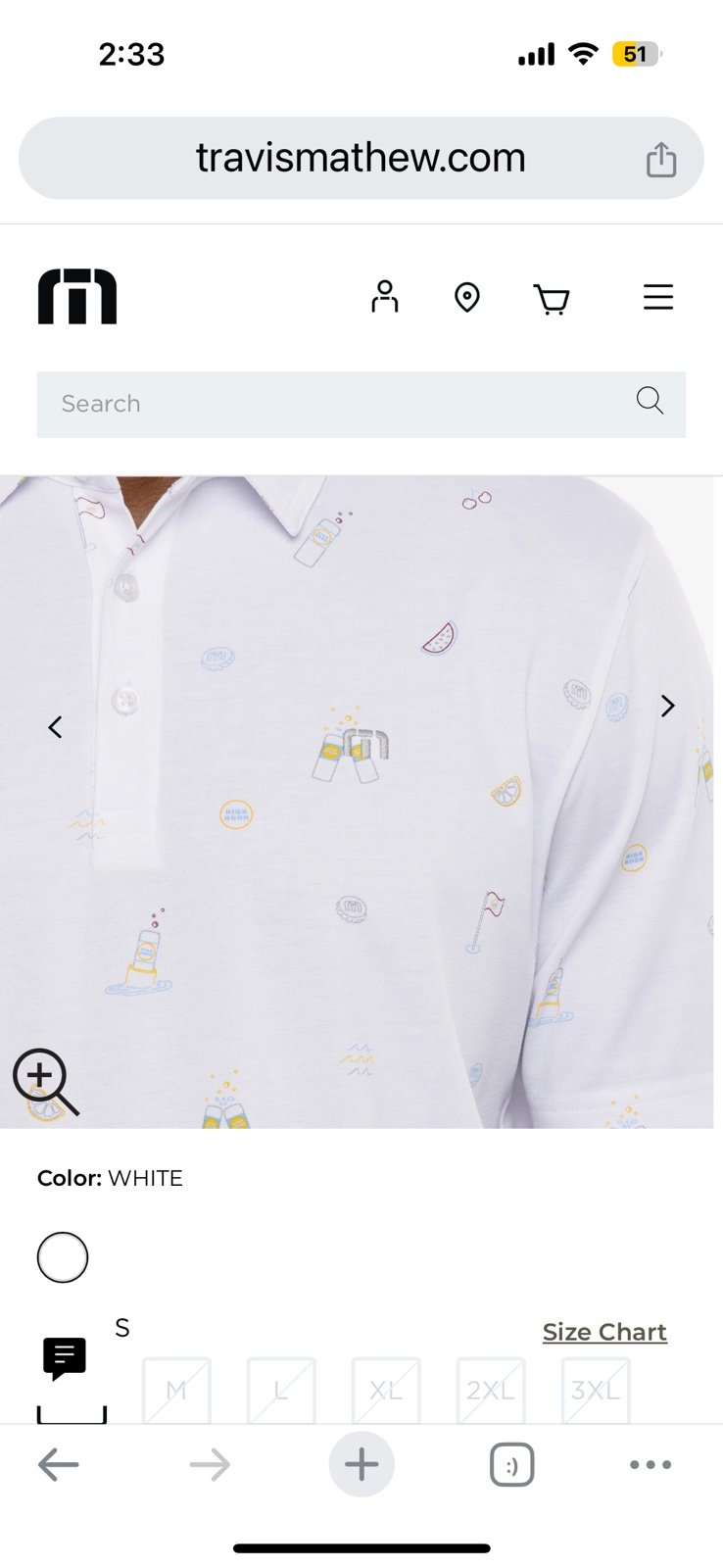 High Noon collared short sleeve shirt Travis Mathew collab great for golf!