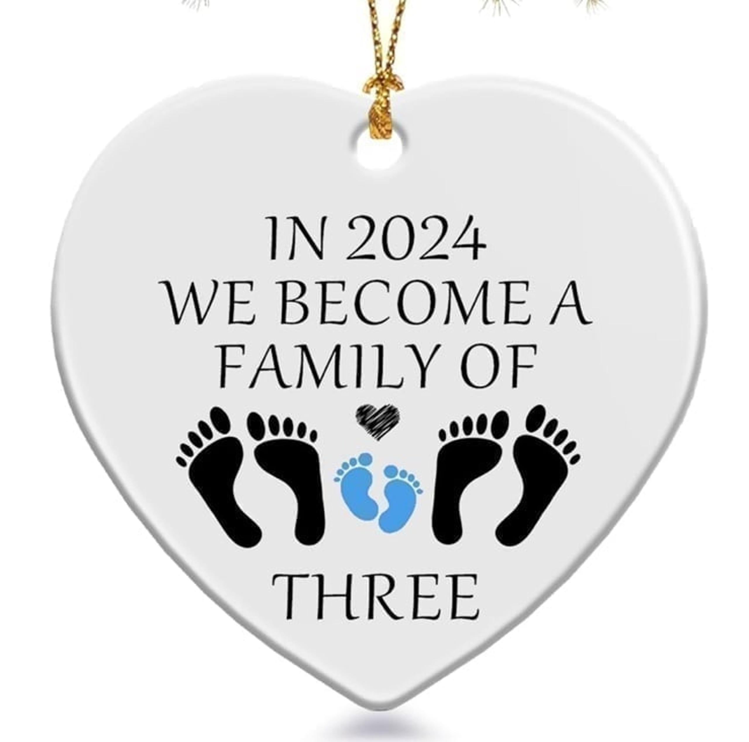 2024 Baby’s First/We Became a Family of 3  Keepsake Hanging Ornament