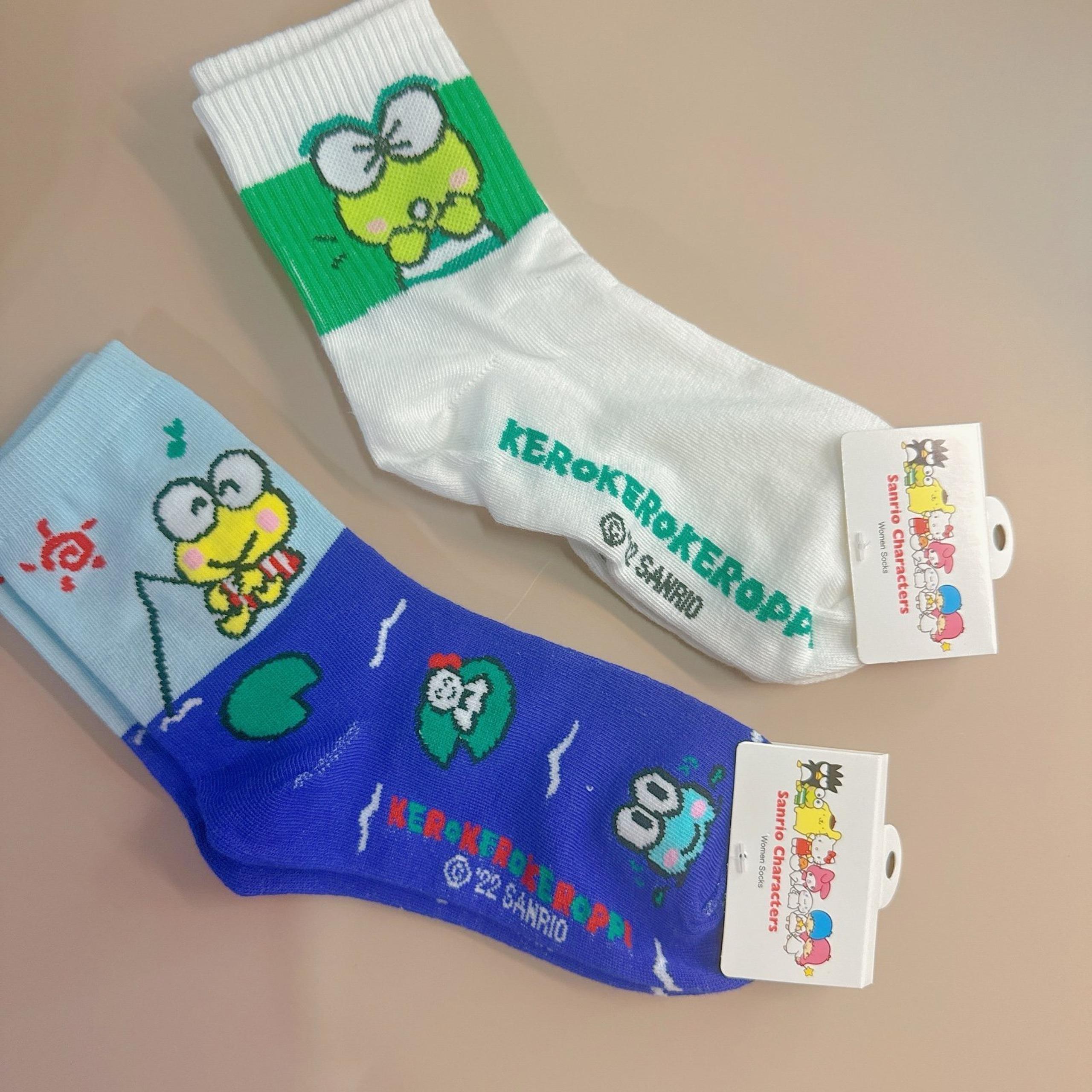 2 packs Keroppi women sock，cute Sanrio sock