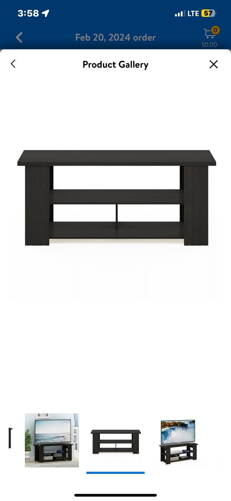 Furinno JAYA Engineered Wood TV Stand for TV up to 55 in Espresso