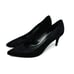 Stuart Weitzman Pinot Black Pump Heels, Size 8.5, Fabric Glitter