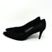 Stuart Weitzman Pinot Black Pump Heels, Size 8.5, Fabric Glitter