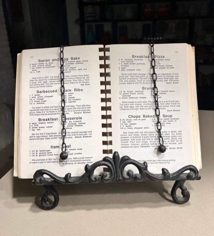 Vintage Cast Iron CookBook Stand
