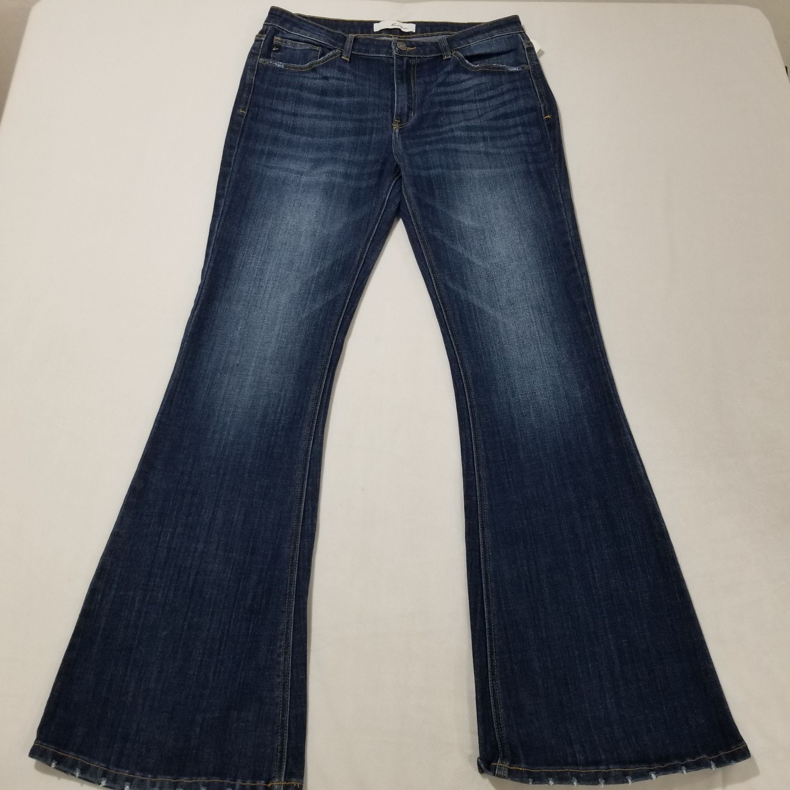 KanCan Jeans Size 30 Celestine Mid Rise Flare Tall Long Dark Wash Bell Bootcut