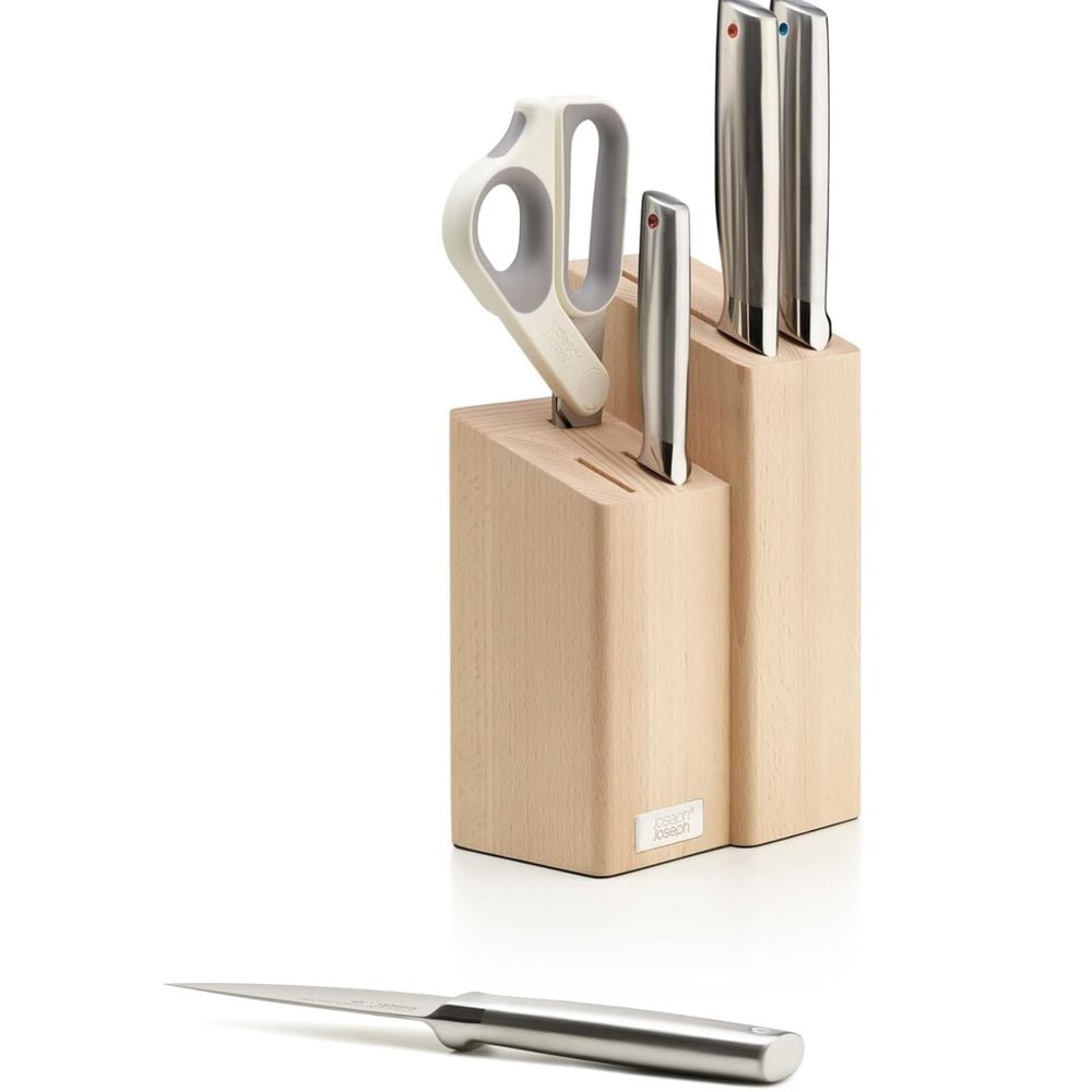 Joseph Joseph Elevate Fusion 5 piece knife, cleaver and scissor set with block