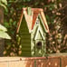 NEW 12 H Green Hanging Distressed Solid Wood Garden Bird House Decorative