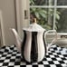 Black & White Striped Teapot