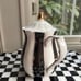 Black & White Striped Teapot
