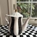 Black & White Striped Teapot