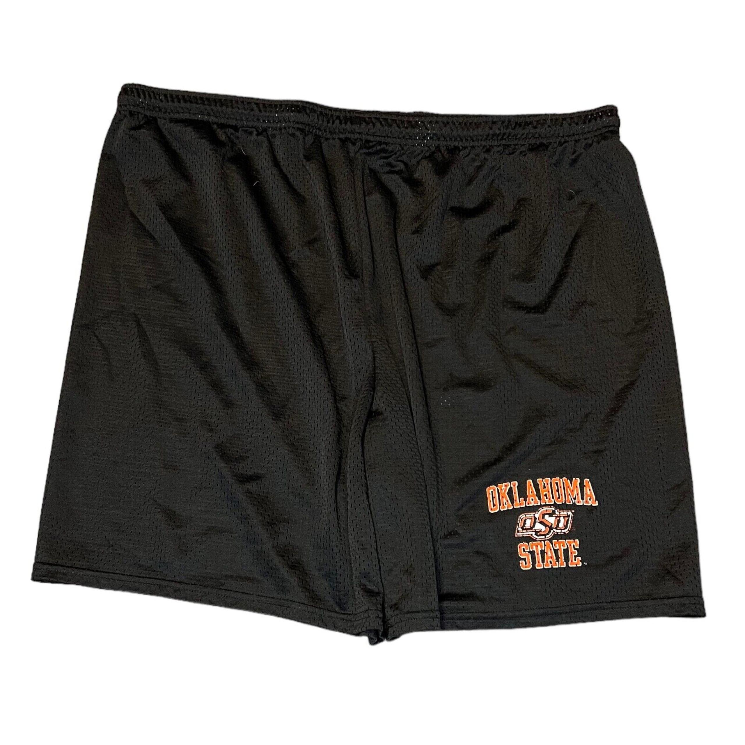 Vintage Soffe Oklahoma State Mens 2XL Black Basketball Shorts Graphic Print OSU