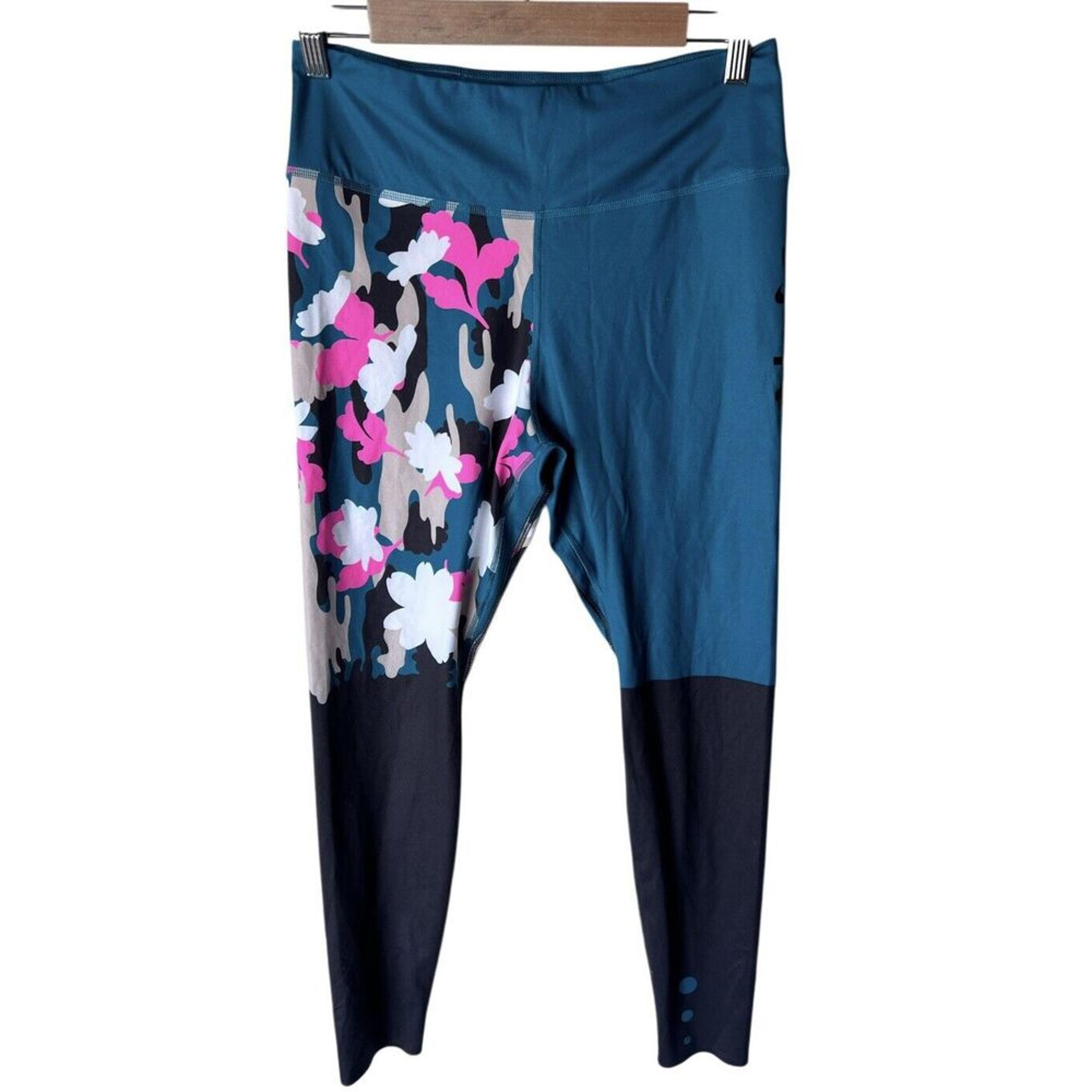 Womens Nike Dry One Luxe Training Tights Athletic Pants Teal Size Large