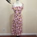 House of Harlow 1960 Pink Orchid Linen Blend Open Back Midi Dress - L