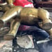 Heavy solid brass elephant statue upturned trunk 10 pounds