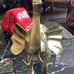 Heavy solid brass elephant statue upturned trunk 10 pounds