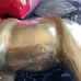 Heavy solid brass elephant statue upturned trunk 10 pounds