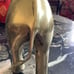 Heavy solid brass elephant statue upturned trunk 10 pounds