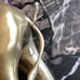 Heavy solid brass elephant statue upturned trunk 10 pounds