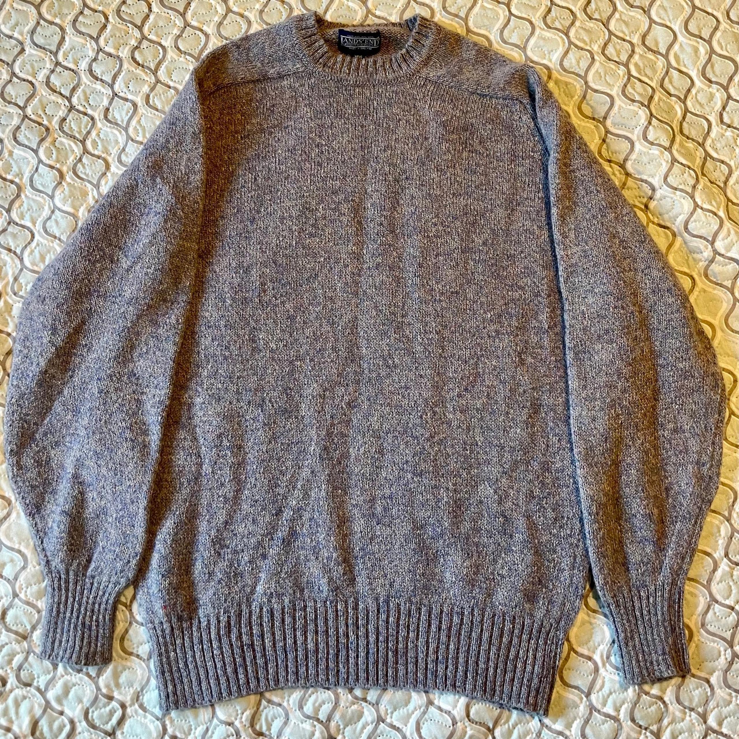 Men’s L Vintage shetland wool land’s end sweater