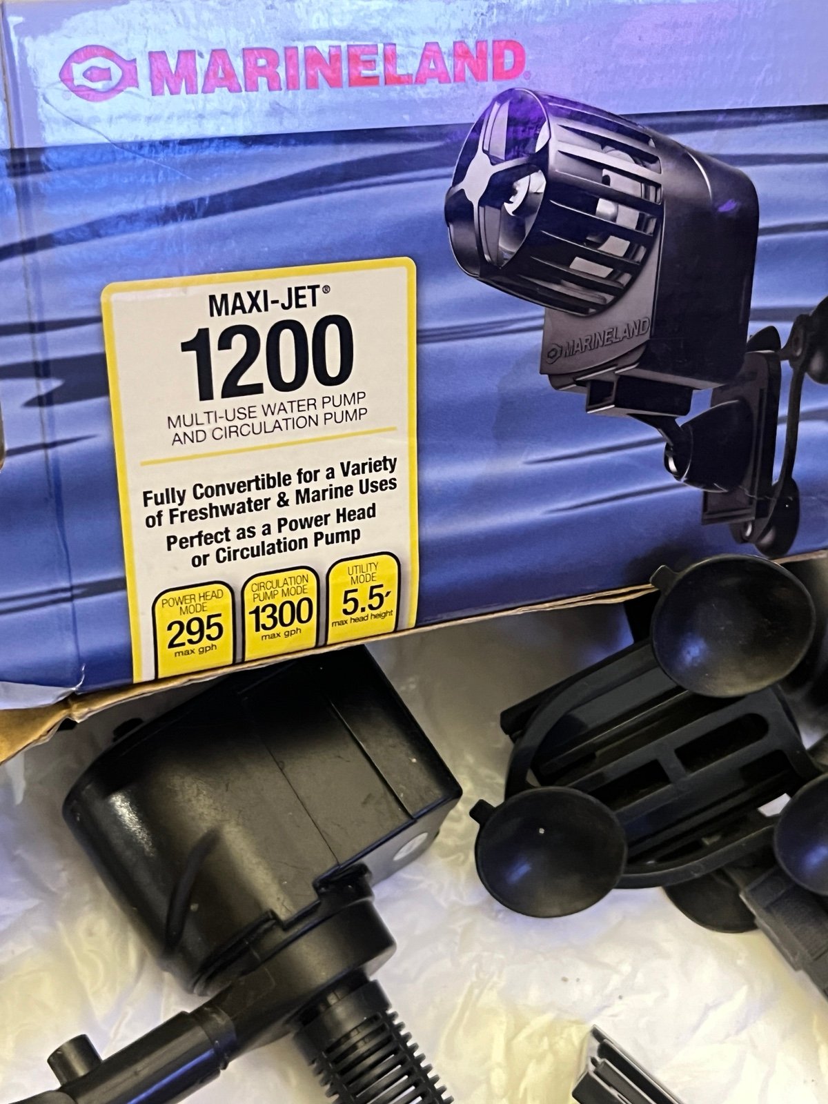 2 Marineland Maxi-Jet Multi-Use Convertible Powerhead and Water Circulation Pump