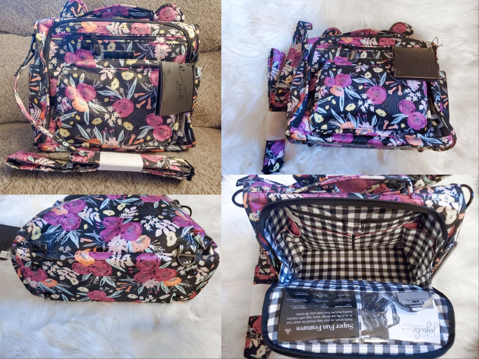NWT Ju-Ju-Be Black & Bloom BFF