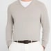 NWT Neiman Marcus 100% Pure Cashmere Pearl Gray Pullover V-Neck Sweater Size 2XL