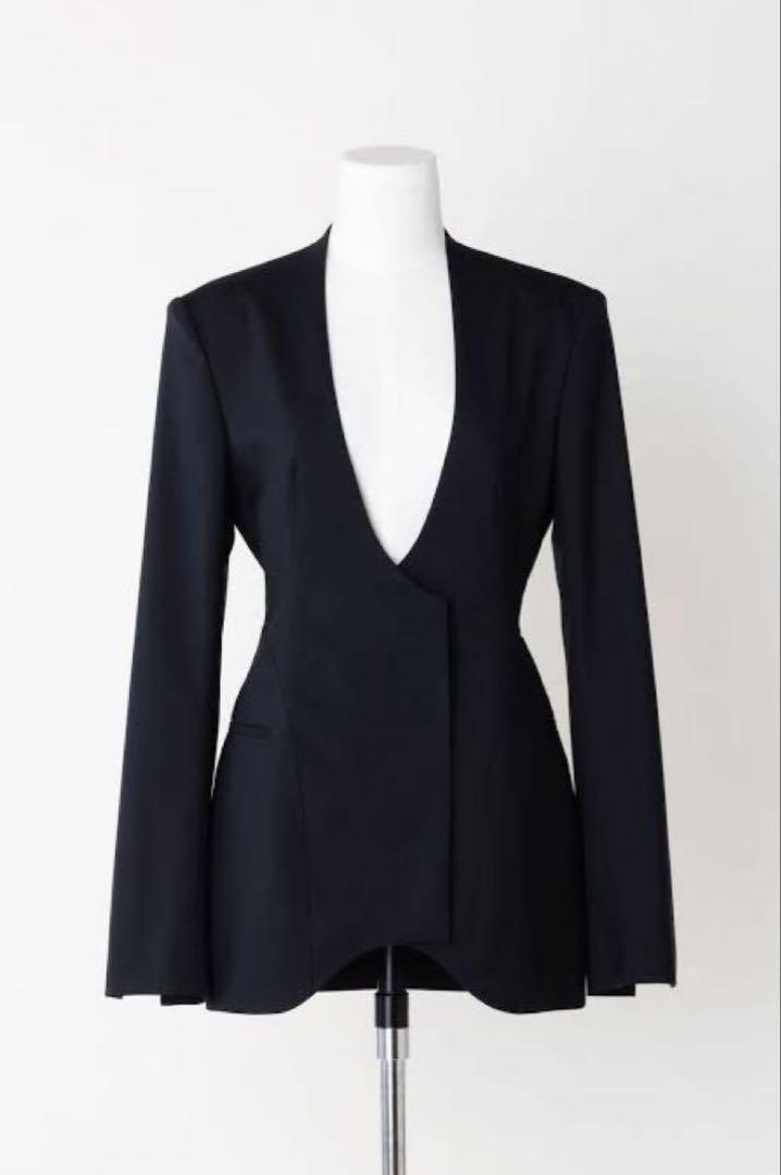 fetico brown and orange wrap tailored jacket Blazer