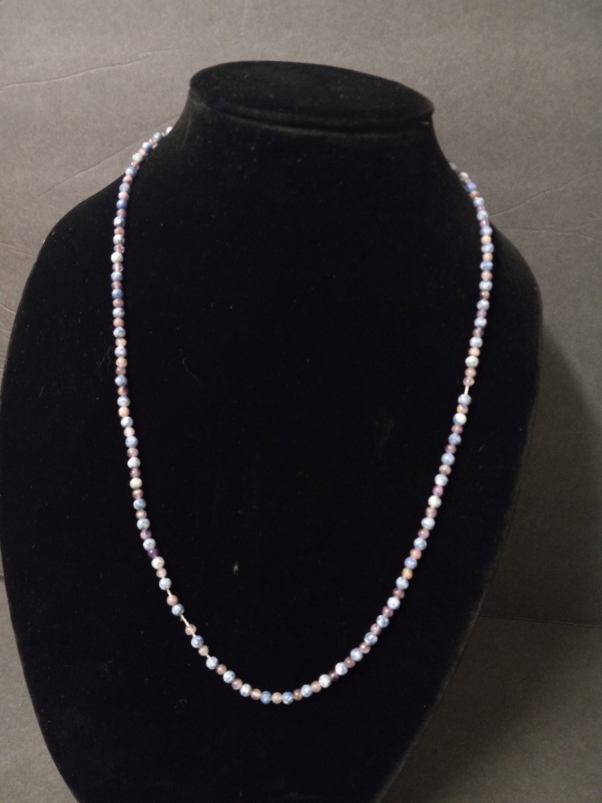 Mala bead and amethyst bead necklace