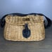 Wicker Creel Basket Fly Fishing Perch Trout Vintage Adjustable Strap Clasp Lid