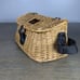 Wicker Creel Basket Fly Fishing Perch Trout Vintage Adjustable Strap Clasp Lid