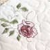 Vtg Floral Round Pintuck Throw Pillow Decorative Ruffled Embroidered Shabby Chic