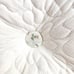 Vtg Floral Round Pintuck Throw Pillow Decorative Ruffled Embroidered Shabby Chic