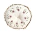 Vtg Floral Round Pintuck Throw Pillow Decorative Ruffled Embroidered Shabby Chic