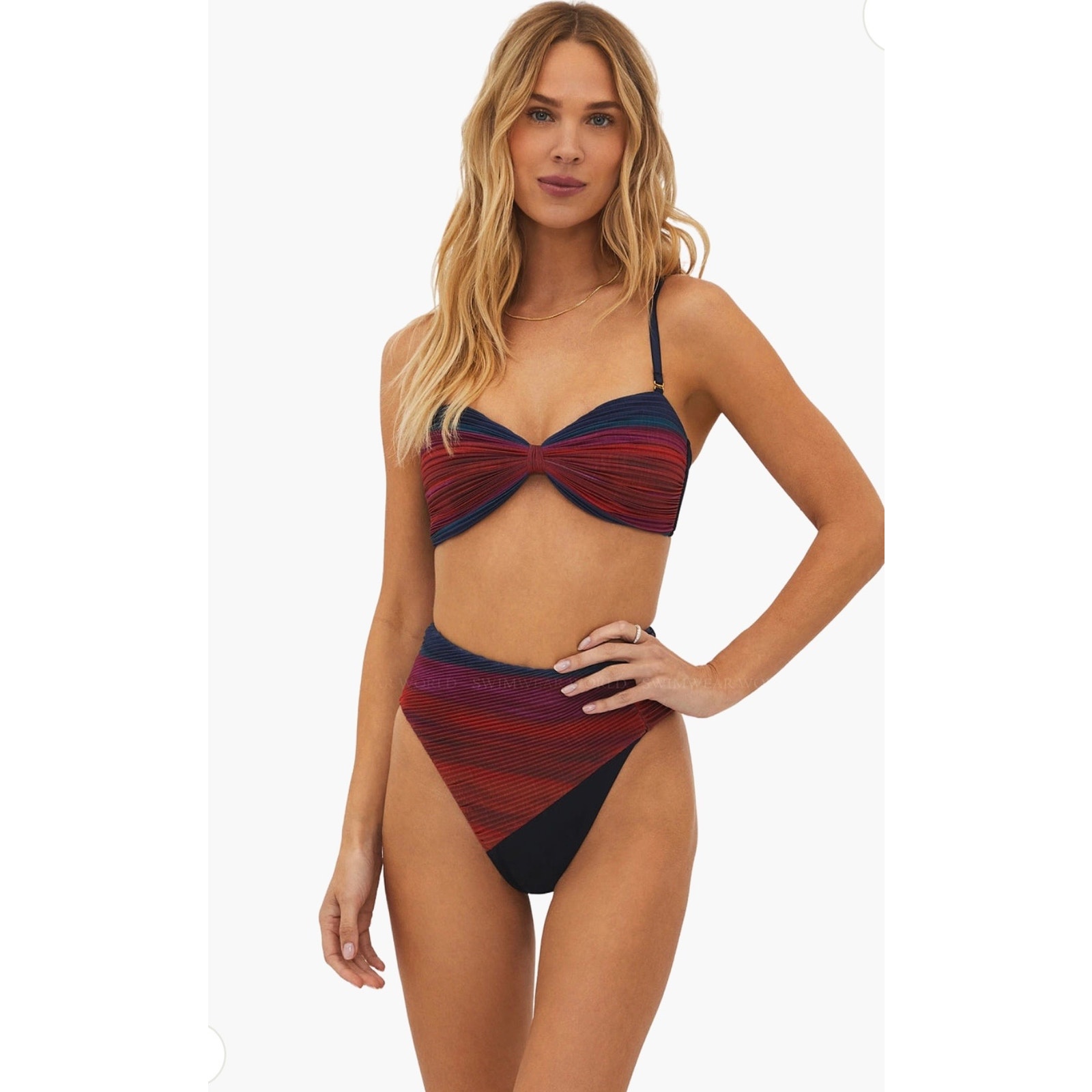 BEACH RIOT PAULA-FRIDA BIKIN set top (L) bottoms (M) c pics and narrative