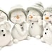 Set of 4 Christmas Decoration Decoration Figures Snowman White