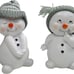 Set of 4 Christmas Decoration Decoration Figures Snowman White