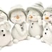 Set of 4 Christmas Decoration Decoration Figures Snowman White